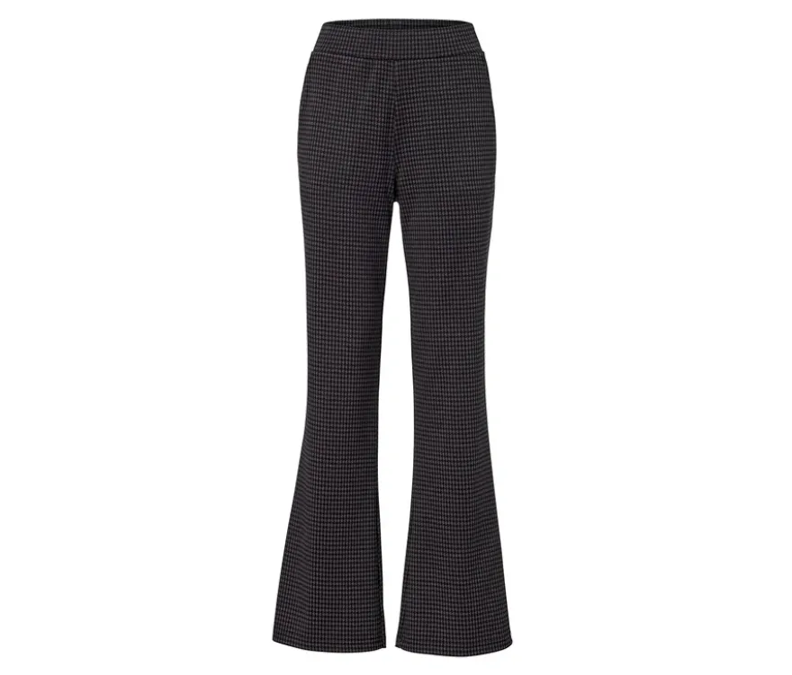 Schlupfhose mit Hahnentritt-Jacquard