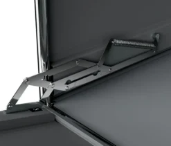 Schmale Kommode Metall »CN3« mit Holzplatte und 2 Schubladen, grau