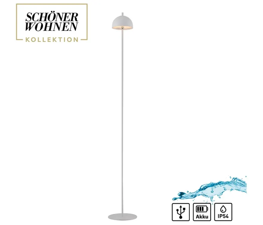 SCHÖNER WOHNEN-Kollektion Akku-Stehleuchte »Bellis«, weiß
