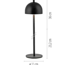 SCHÖNER WOHNEN - Kollektion Akku-Tischleuchte »Bellis«, schwarz