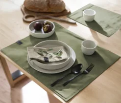 SCHÖNER WOHNEN - Kollektion 4er-Tischset, khaki