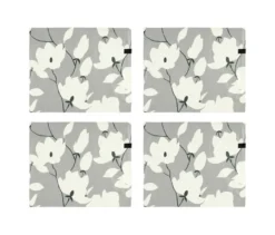SCHÖNER WOHNEN - Kollektion 4er-Tischset, grau-floral