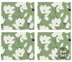 SCHÖNER WOHNEN - Kollektion 4er-Tischset, khaki-floral