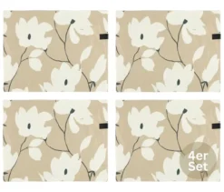 SCHÖNER WOHNEN - Kollektion 4er-Tischset, sandfarben-floral