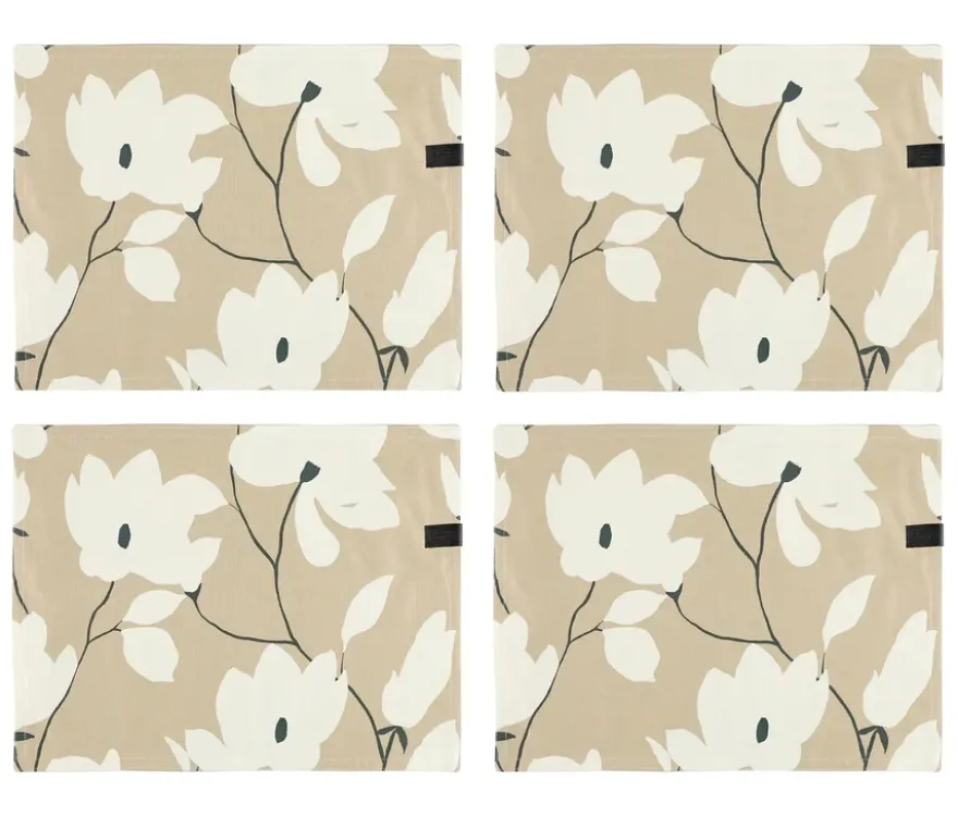 SCHÖNER WOHNEN - Kollektion 4er-Tischset, sandfarben-floral