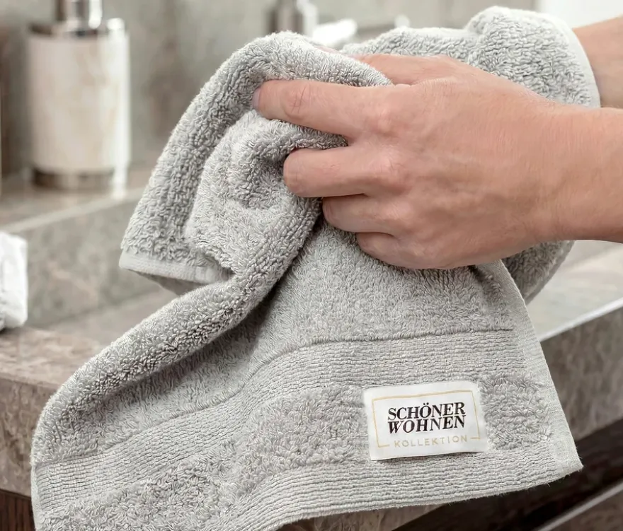 SCHÖNER WOHNEN-Kollektion 6 Gästehandtücher »Cuddly«, hellgrau
