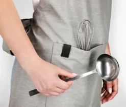 SCHÖNER WOHNEN-Kollektion Küchentextil-Set, Schürze und 2 Geschirrtücher, grau