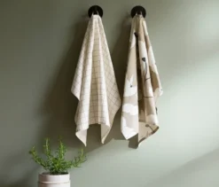 SCHÖNER WOHNEN-Kollektion Küchentextil-Set, Schürze und 2 Geschirrtücher, sandfarben