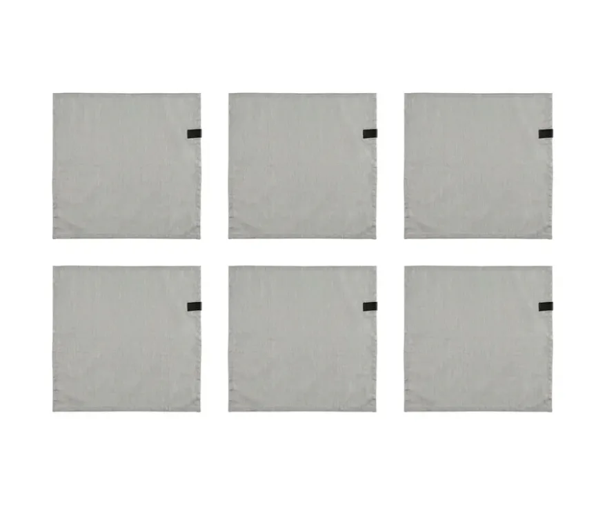 SCHÖNER WOHNEN - Kollektion Servietten 6er-Set, grau
