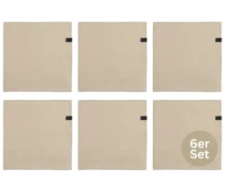 SCHÖNER WOHNEN - Kollektion Servietten 6er-Set, sandfarben