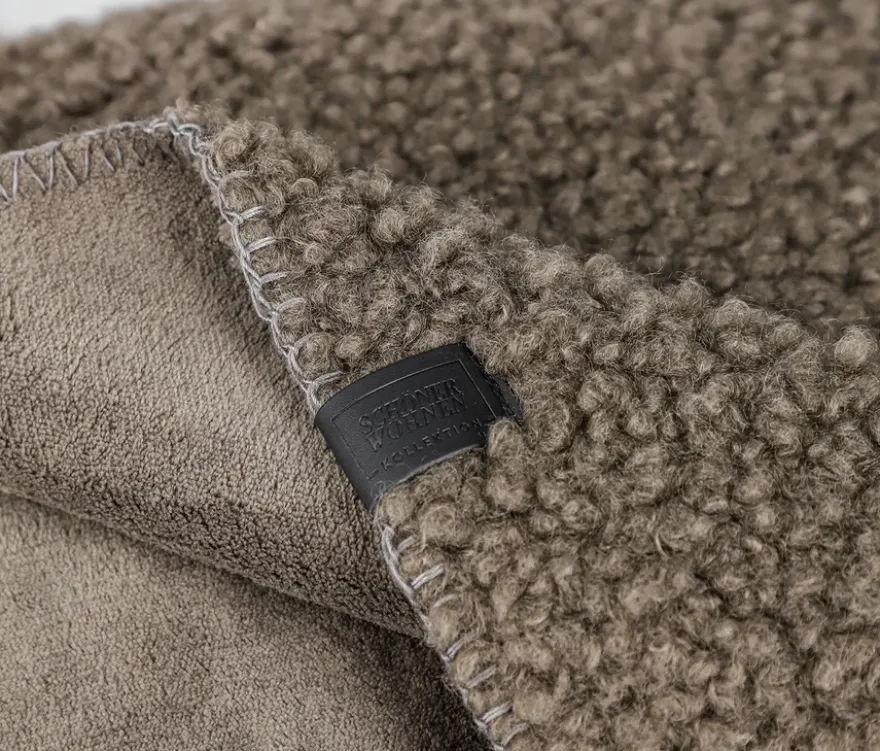 SCHÖNER WOHNEN-Kollektion Wohndecke »TEDDY«, taupe