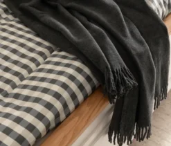 SCHÖNER WOHNEN-Kollektion Wohndecke »BASICS«, dunkelgrau