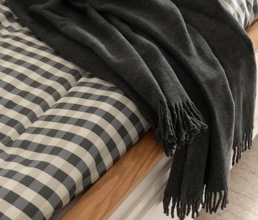 SCHÖNER WOHNEN-Kollektion Wohndecke »BASICS«, dunkelgrau