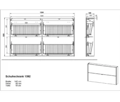 Schuhkipper »Ameca«, graphit/eiche