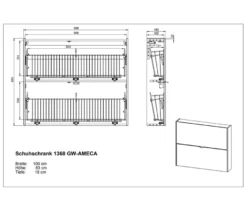 Schuhschrank »Ameca«, graphit
