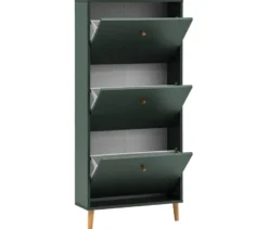 Schuhschrank »Bjarne«, 3 Klappen, waldgrün