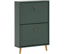 Schuhschrank »Bjarne«, 2 Klappen, waldgrün