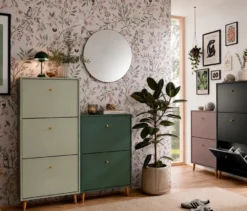 Schuhschrank »Bjarne«, 2 Klappen, waldgrün