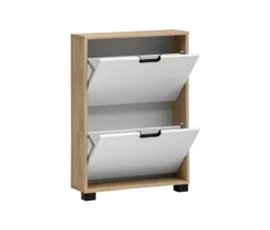 Schuhschrank »Emmik«, weißeiche-matt-weiß, klein