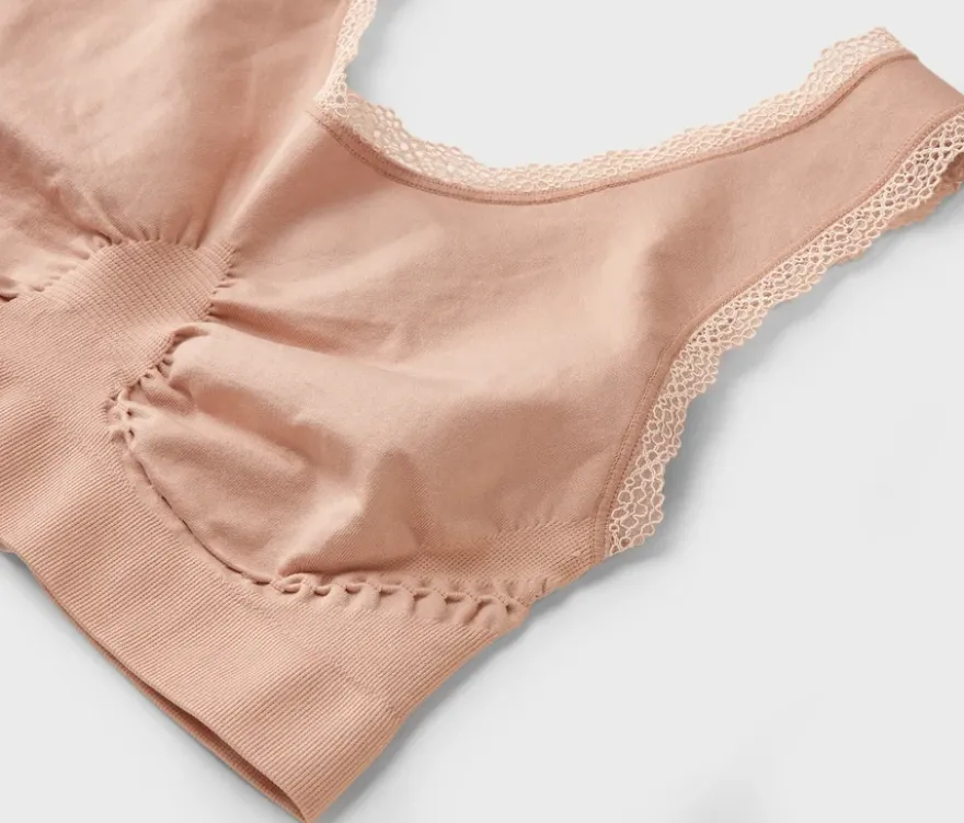 Seamless-Bustier, beige