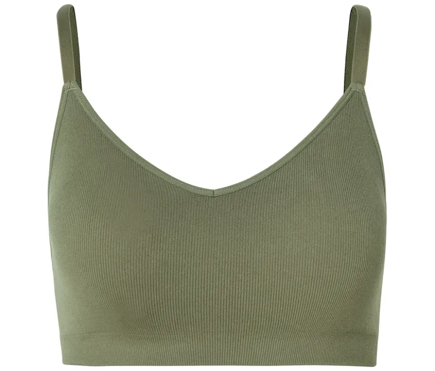 Seamless-Bustier, khaki