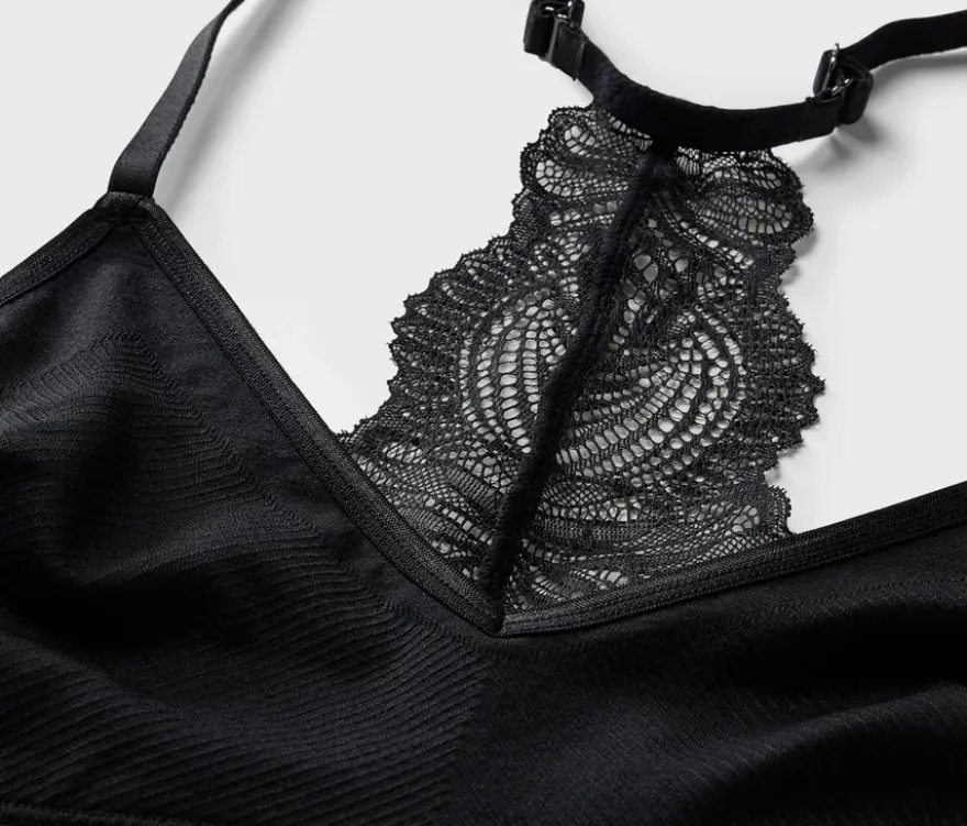 Seamless-Bustier mit Spitze