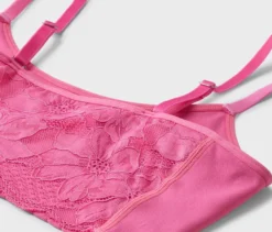 Seamless-Bustier mit Spitze, pink