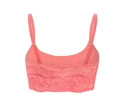 Seamless-Bustier mit Spitze, papaya
