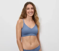Seamless-Bustier, rauchblau