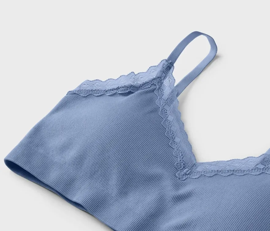 Seamless-Bustier, rauchblau