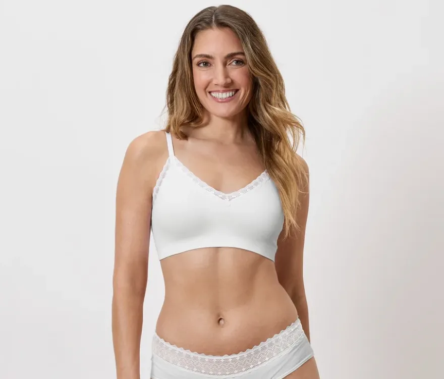 Seamless-Bustier, weiß