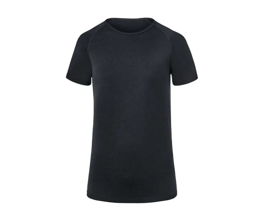 Seamless-Funktionsshirt, schwarz