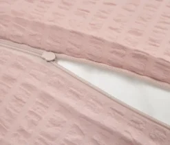 Seersucker-Bettwäsche, rosé, Übergröße