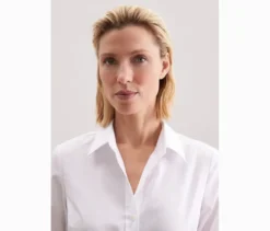 Seidensticker Bluse Slim Fit non iron, weiß