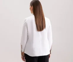 Seidensticker Popeline-Bluse mit Karodetail