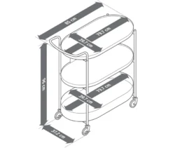 Servierwagen mit Tablett