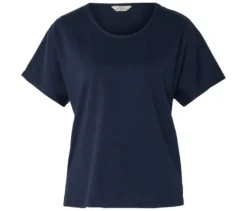 Shirt aus Leinenmix, dunkelblau