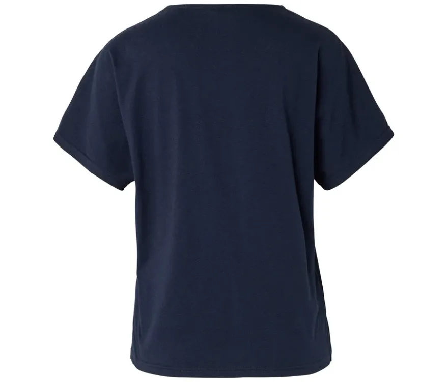 Shirt aus Leinenmix, dunkelblau