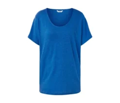 Shirt aus Leinenmix, kobaltblau