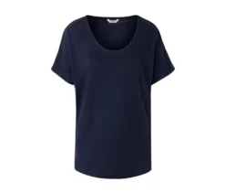 Shirt aus Leinenmix, navy