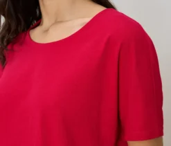 Shirt aus Leinenmix, rot
