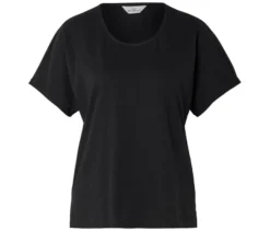 Shirt aus Leinenmix, schwarz