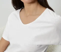 Shirt aus Leinenmix, weiß