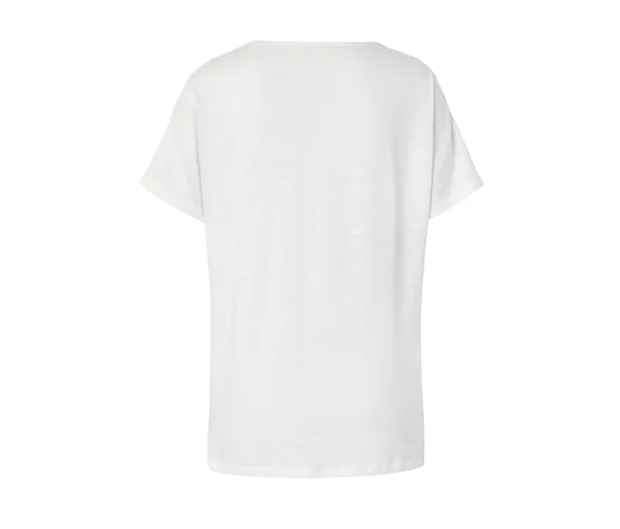 Shirt aus Leinenmix, weiß
