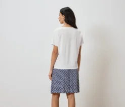 Shirt aus Leinenmix, weiß