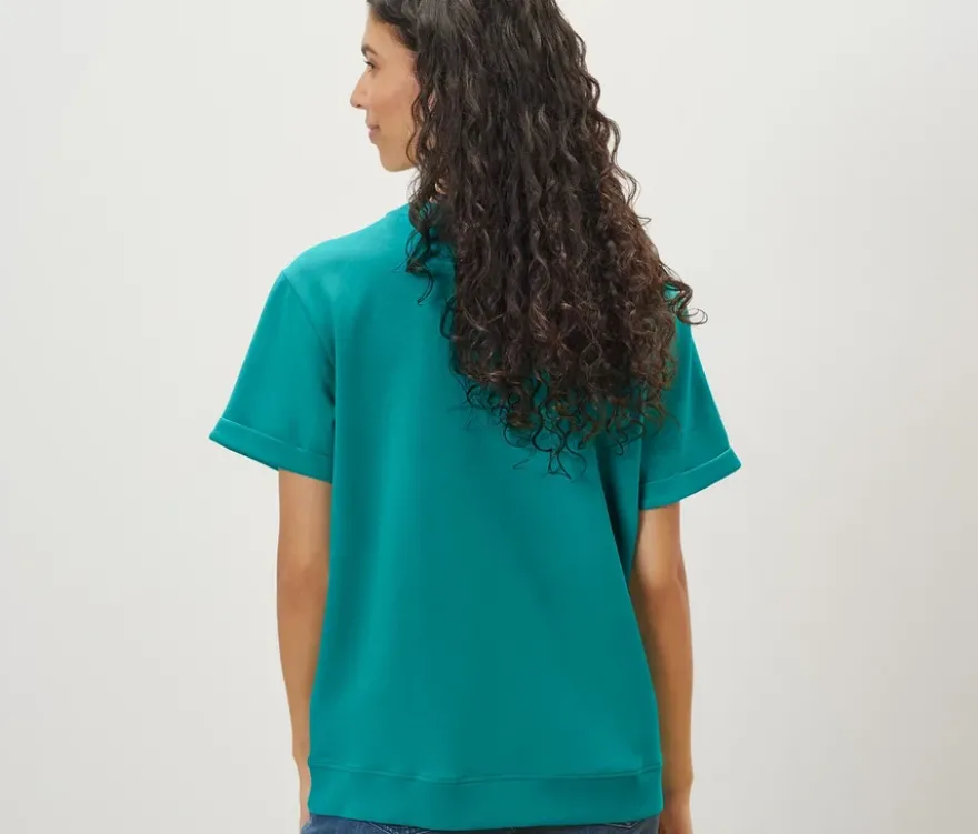 Shirt aus Modalmix, aqua