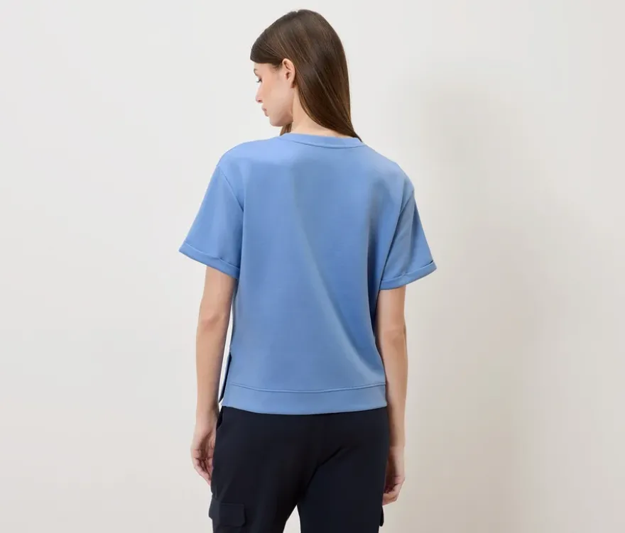 Shirt aus Modalmix, blau