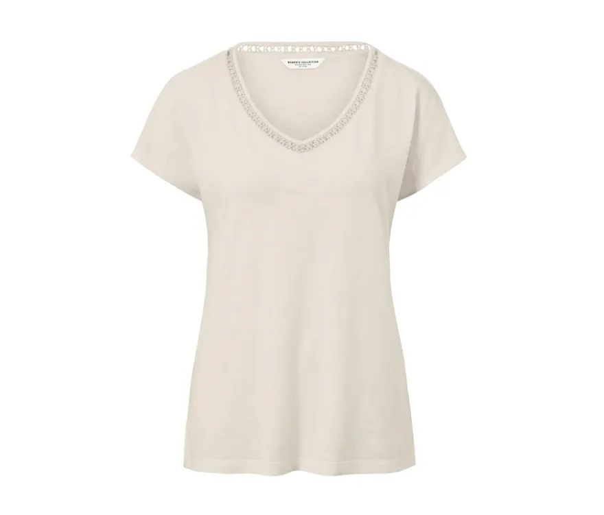 Shirt aus Modalmix, cremeweiß
