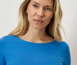 Shirt mit 3/4-Arm, blau