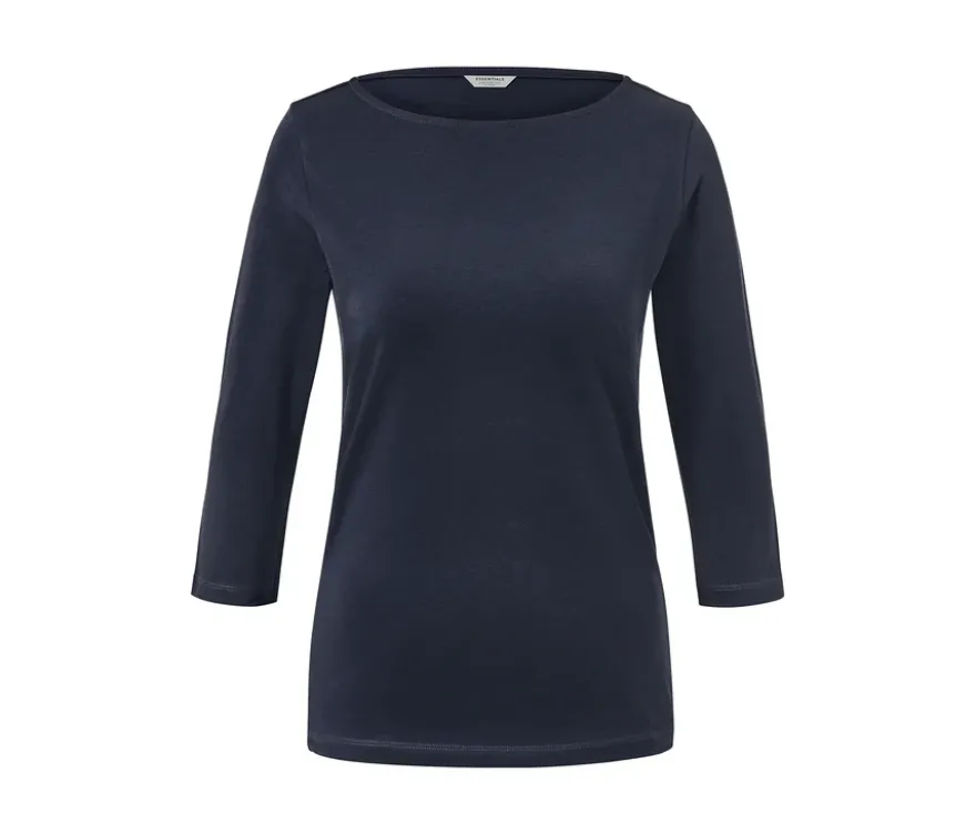 Shirt mit 3/4-Arm, dunkelblau